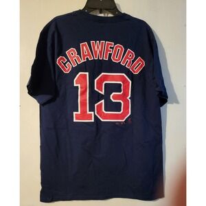 Boston Red Sox Majestic Crawford #13 Player Tee Navy Blue Size M